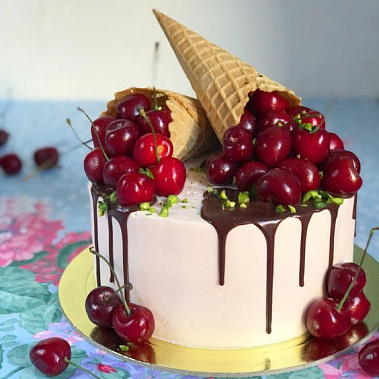 Торт "Вишневый рожок" купить - прокопьевск.сладкоежкин.рф
