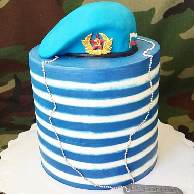 Торт "ВДВ Тельняшка" купить - прокопьевск.сладкоежкин.рф