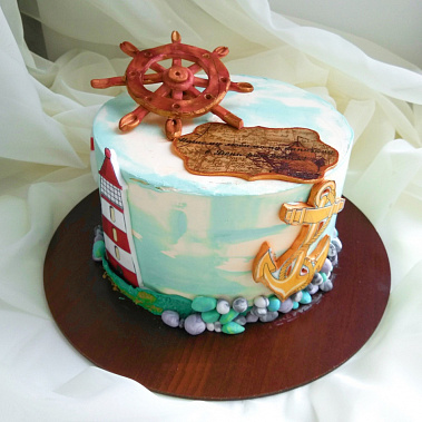 Торт "Нашему капитану" купить - прокопьевск.сладкоежкин.рф