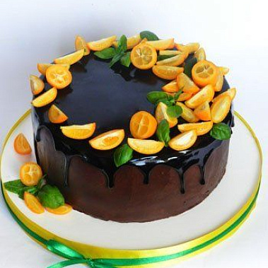 Торт глазурь с дольками купить - прокопьевск.сладкоежкин.рф