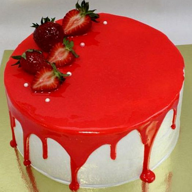 Торт глазурь с клубникой купить - прокопьевск.сладкоежкин.рф